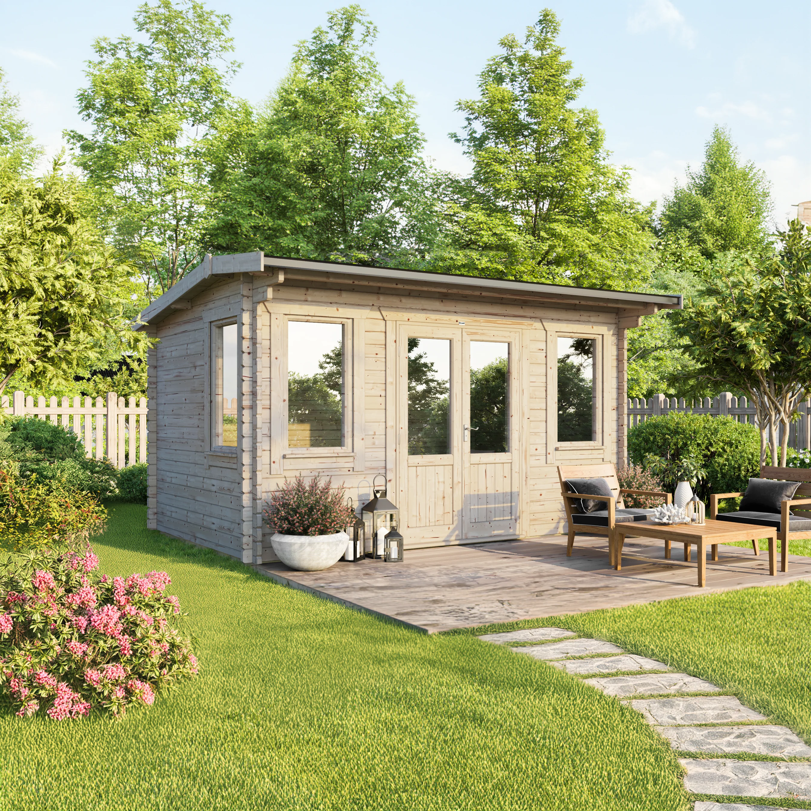 (Off-set) Apex Classic Log Cabin - 44mm